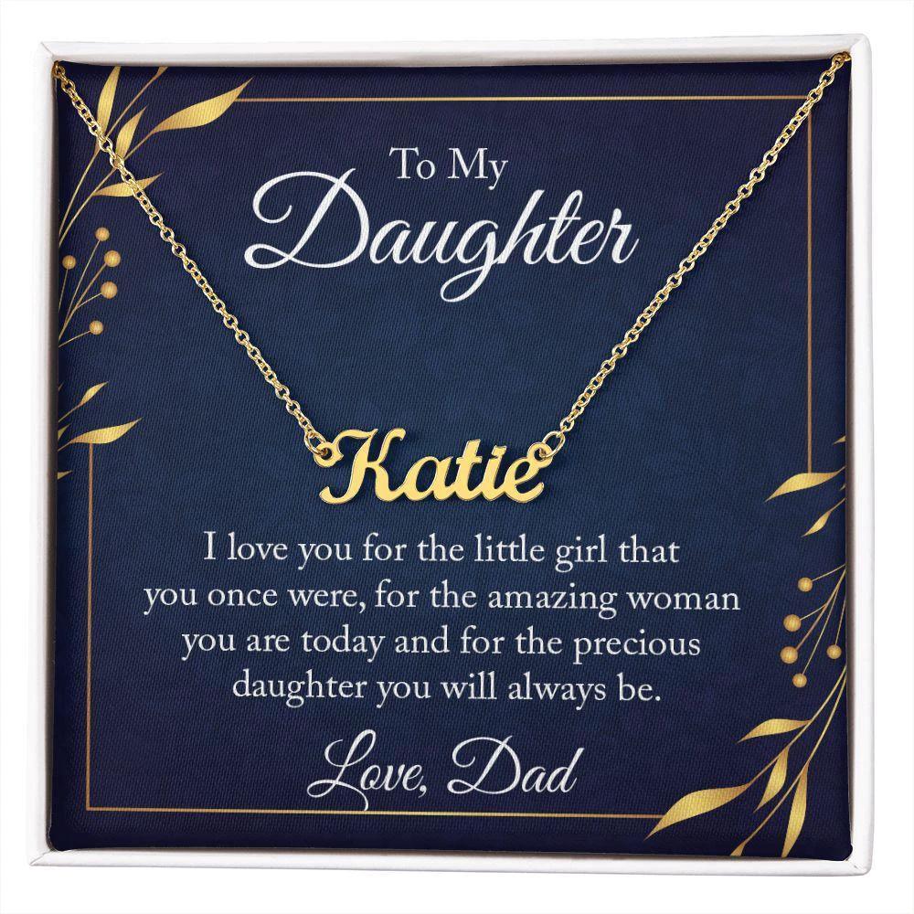 Daughter Gift Personalized Name Necklace