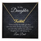 To My Daughter Personalized Name Necklace - Mallard Moon Gift Shop