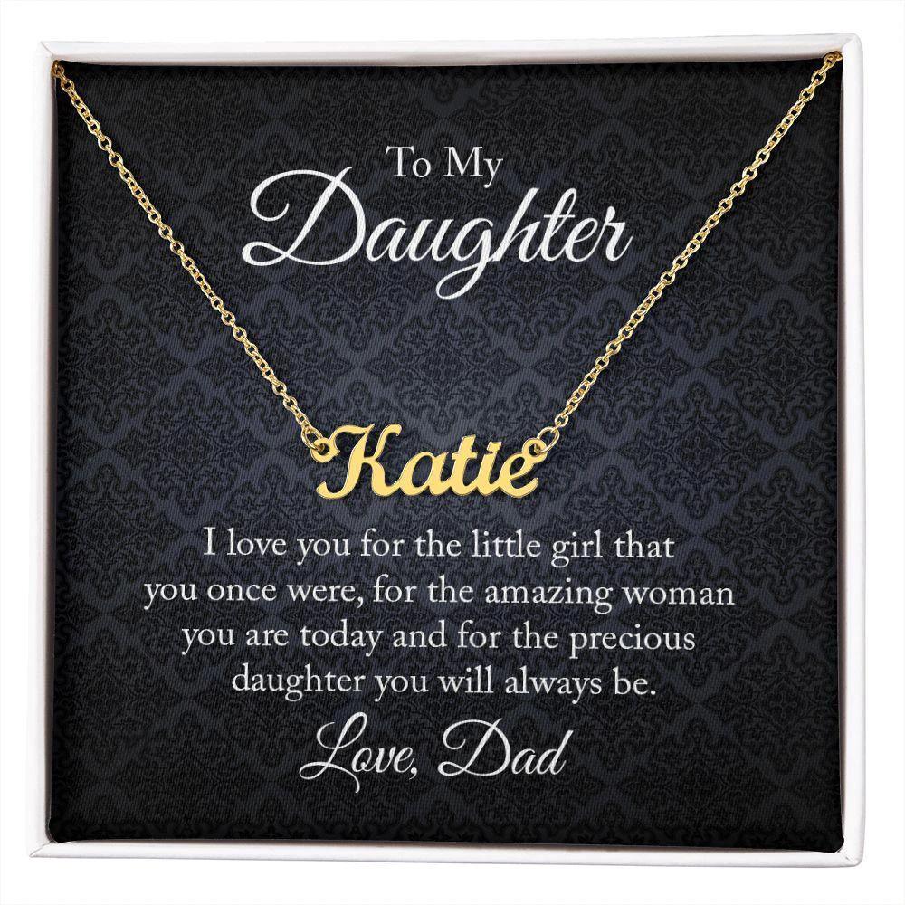 To My Daughter Personalized Name Necklace