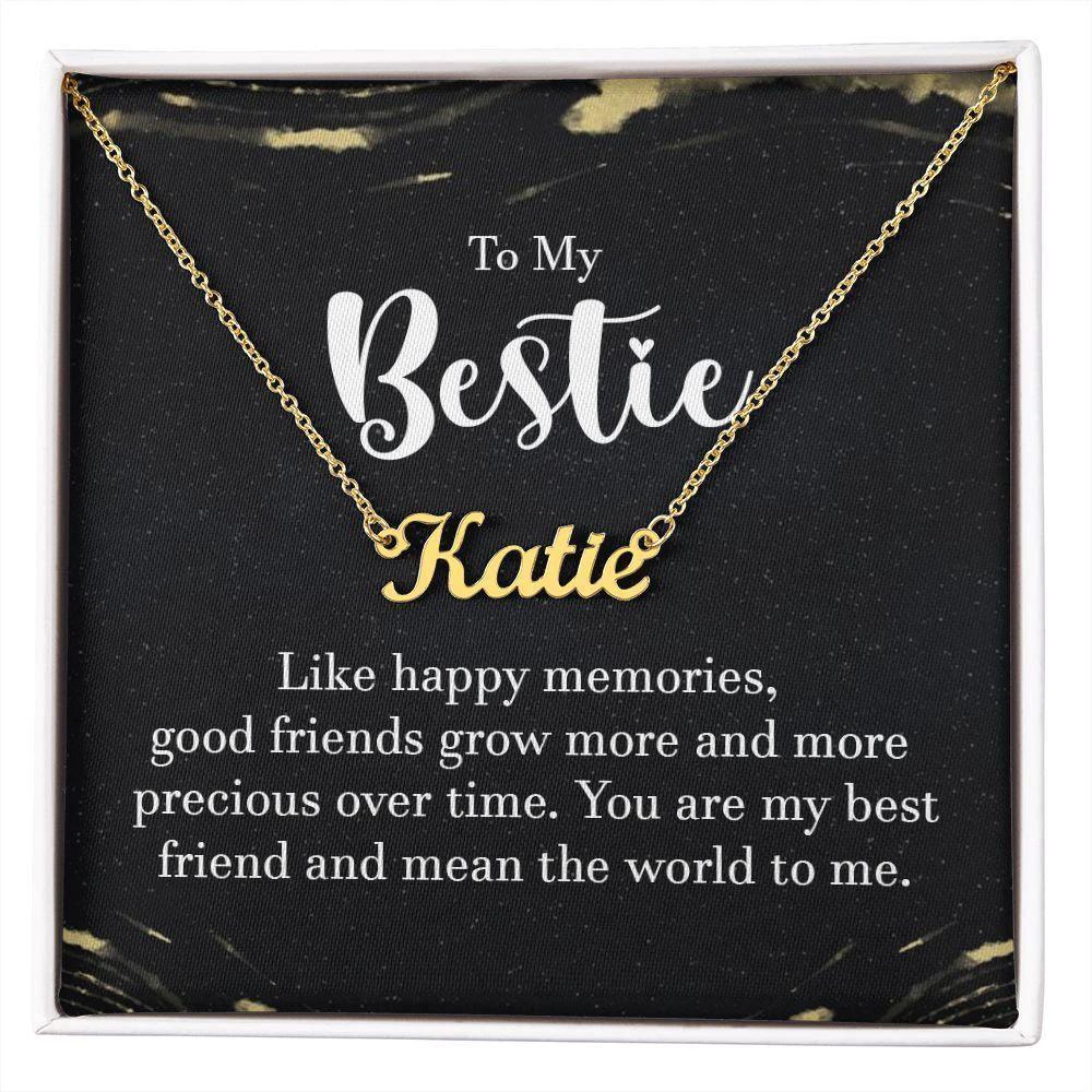 To My Bestie - Happy Memories Personalized Name Necklace