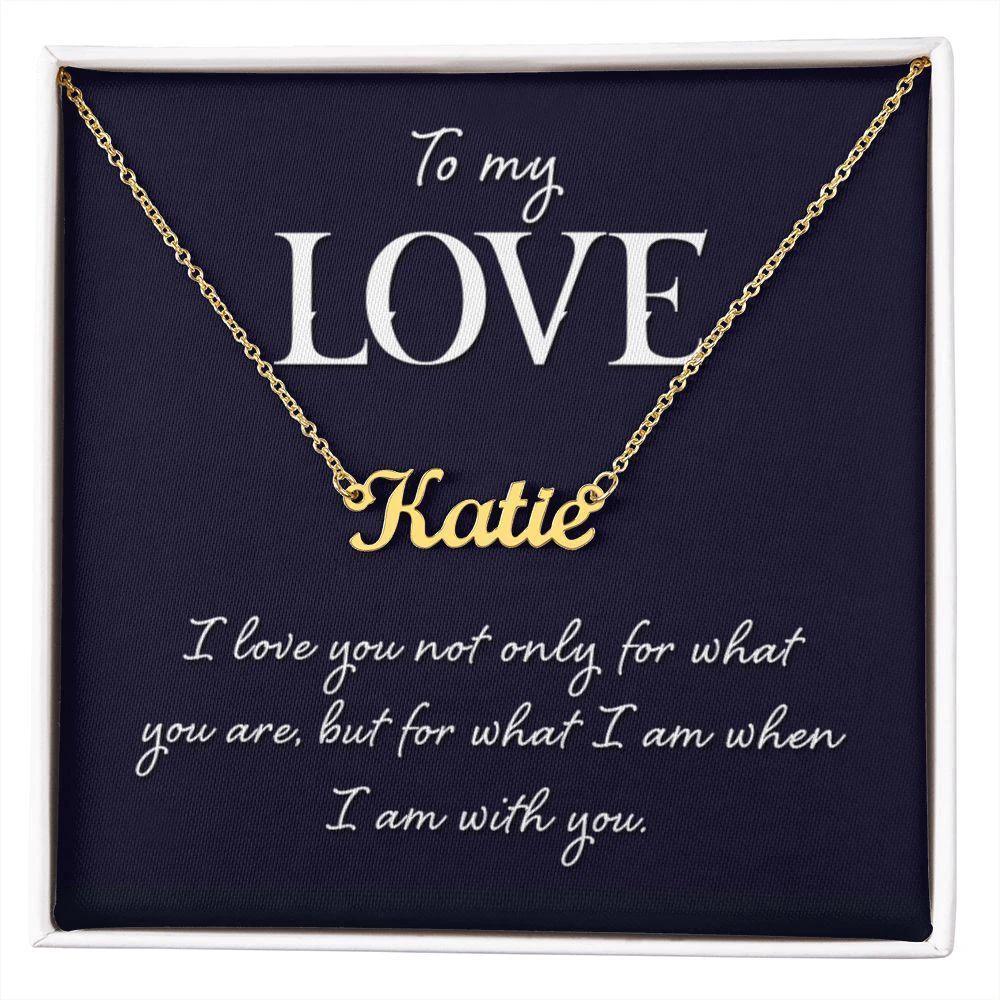 To My Love Personalized Name Necklace