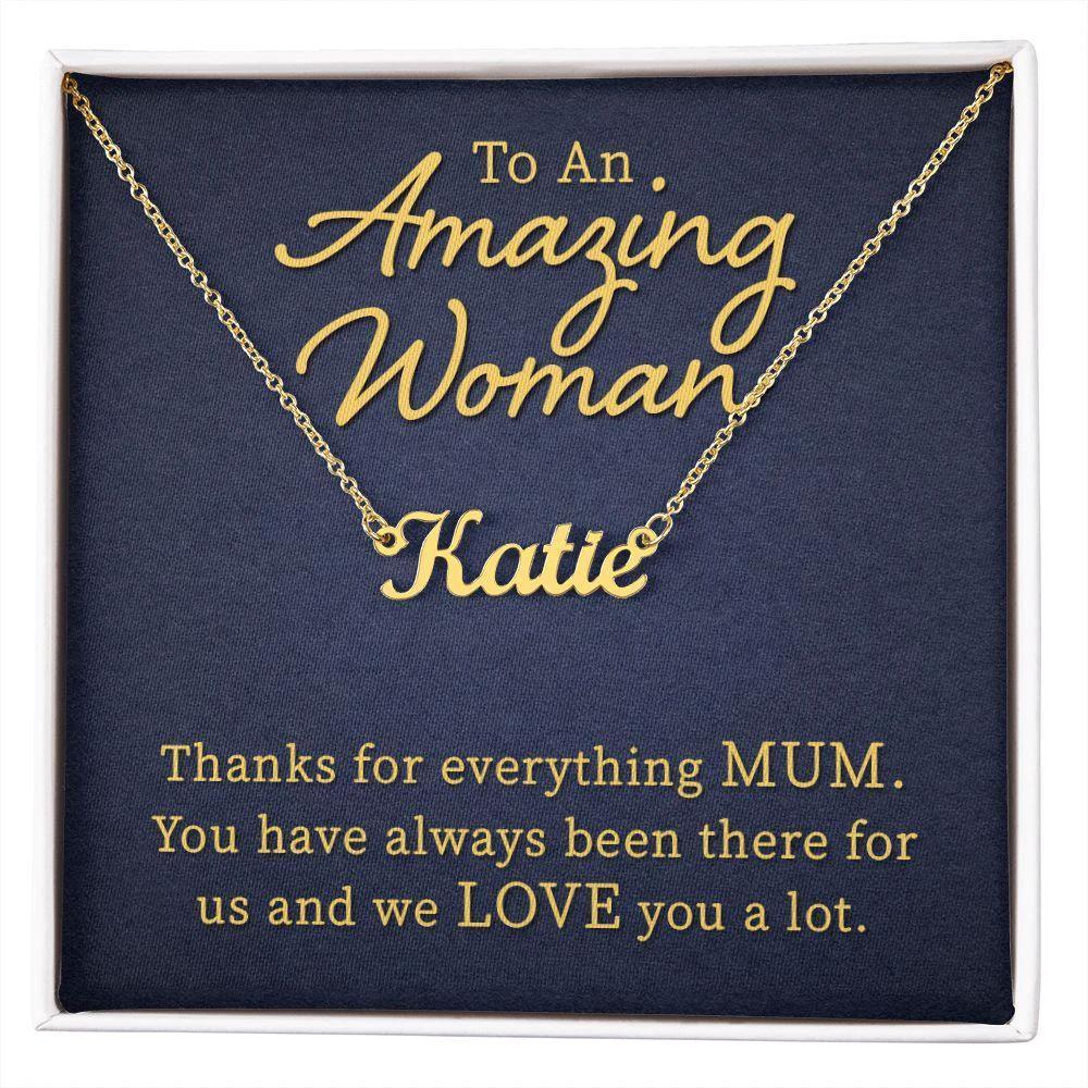 To An Amazing Mum Personalized Name Necklace