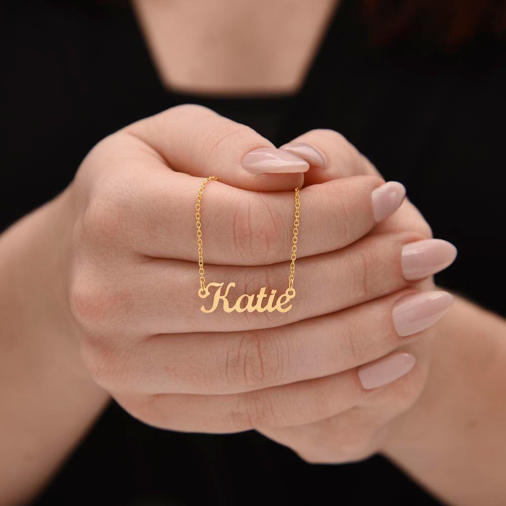 To My Beautiful Wife - My Heart is Wherever You Are Personalized Name Necklace - Mallard Moon Gift Shop