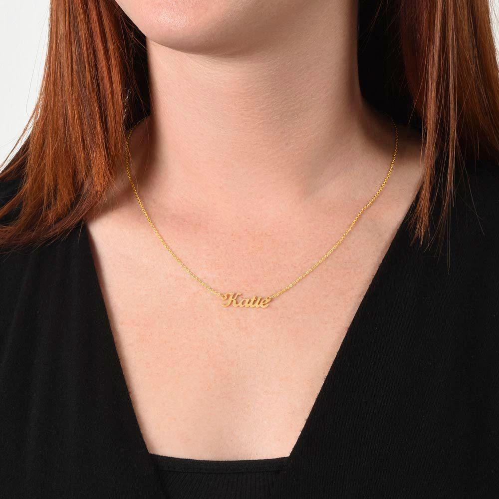 To My Daughter Love Dad Personalized Name Necklace