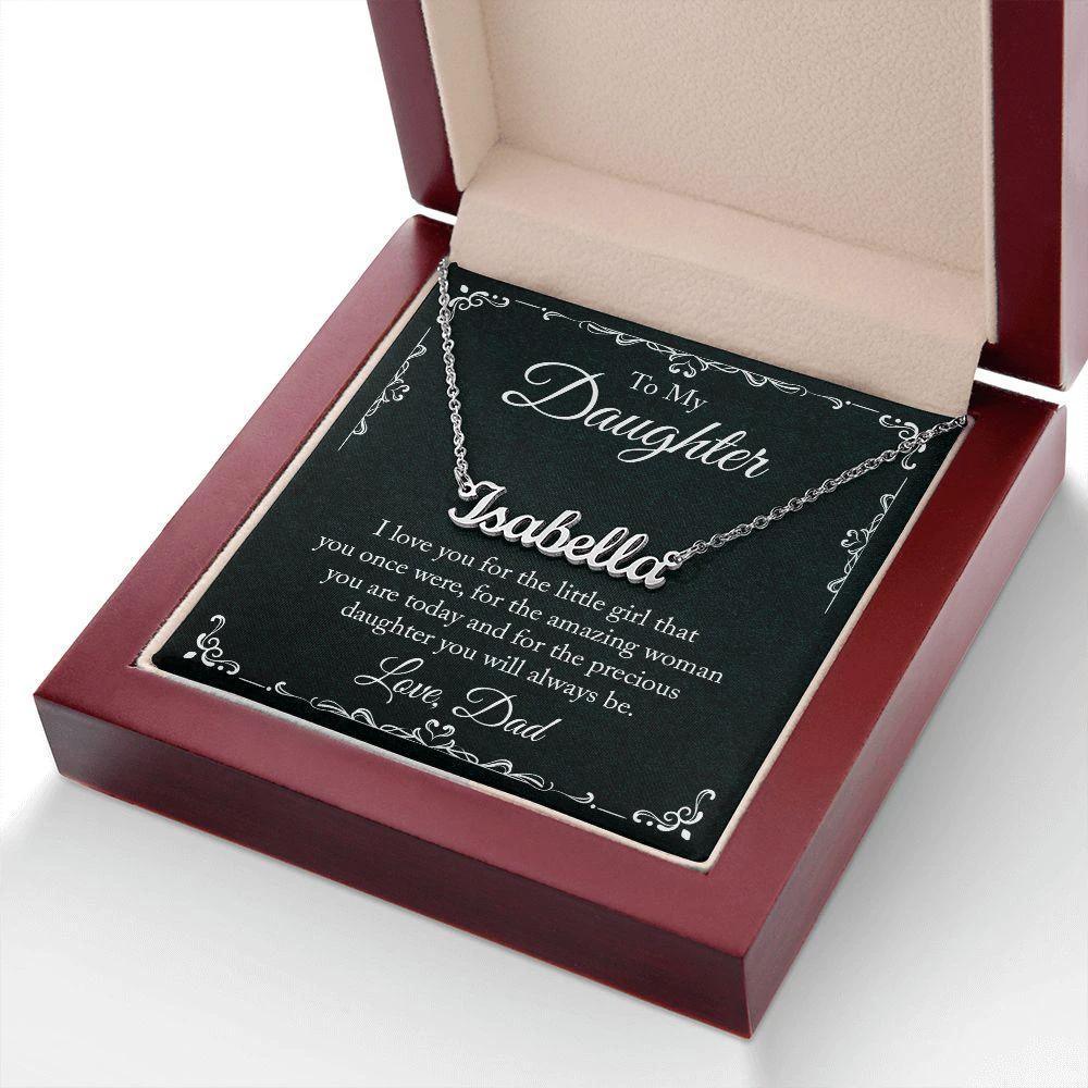 Gift for Daughter from Dad Personalized Name Necklace