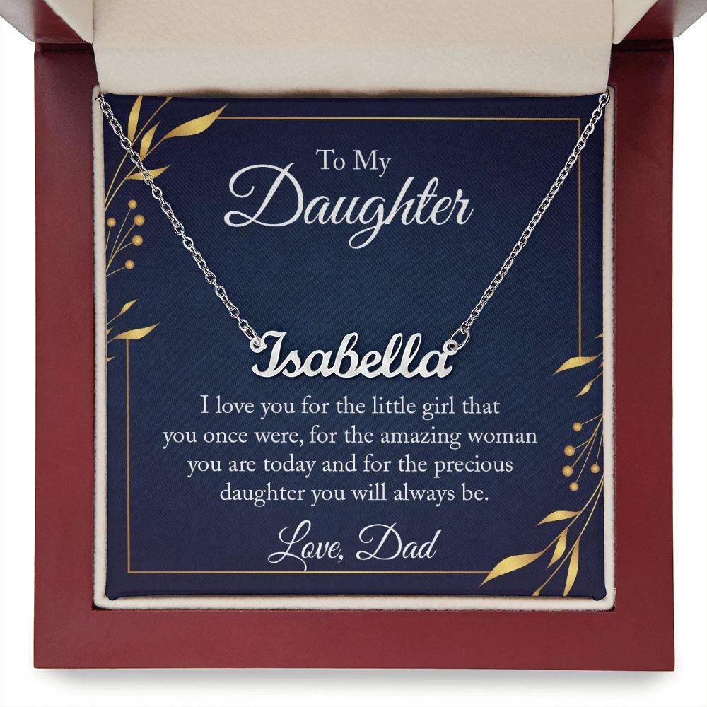 Daughter Gift Personalized Name Necklace