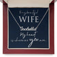 To My Beautiful Wife - My Heart is Wherever You Are Personalized Name Necklace - Mallard Moon Gift Shop