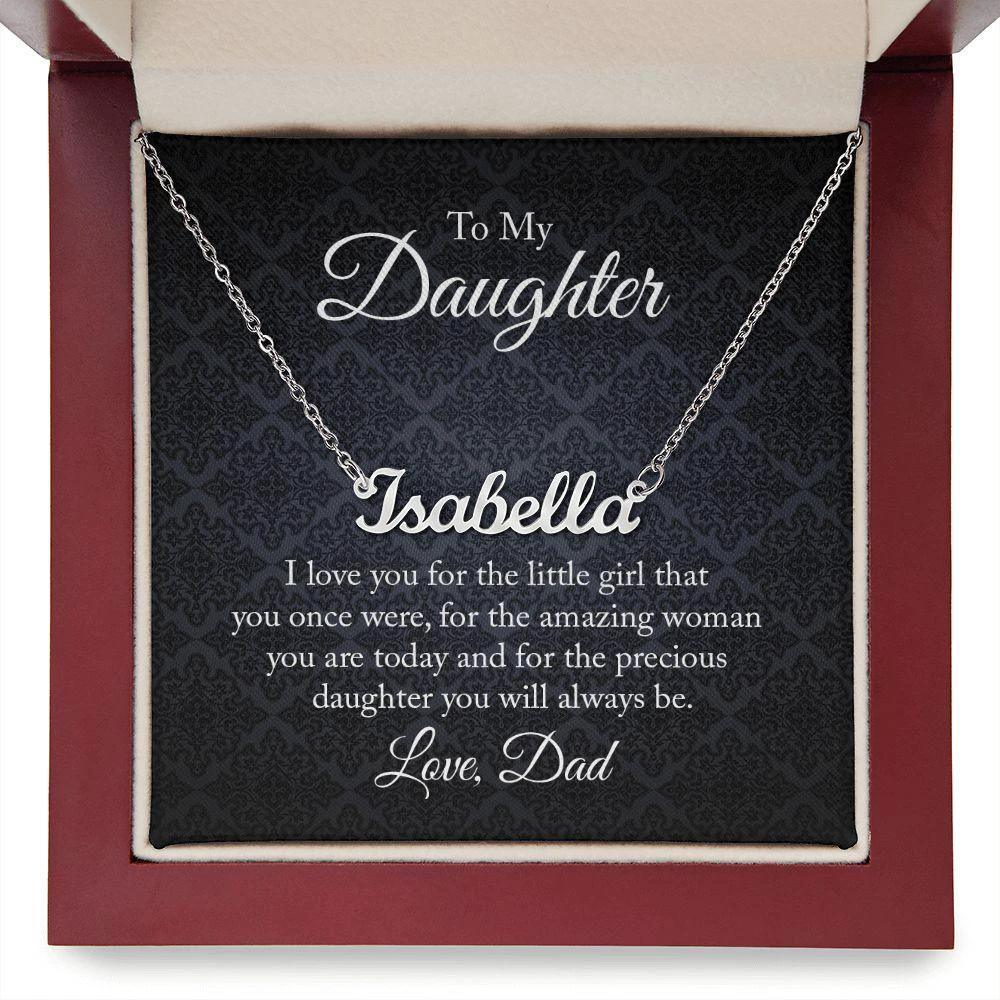 To My Daughter Personalized Name Necklace