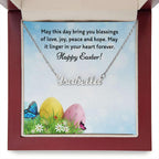 Happy Easter Personalized Name Necklace