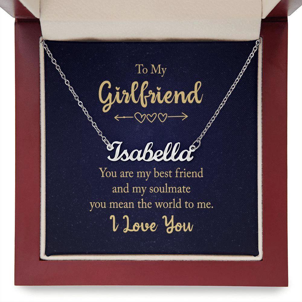 To My Girlfriend - You Are My Best Friend - Personalized Name Necklace