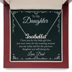 To My Daughter - I Love-you - Personalized Name Necklace
