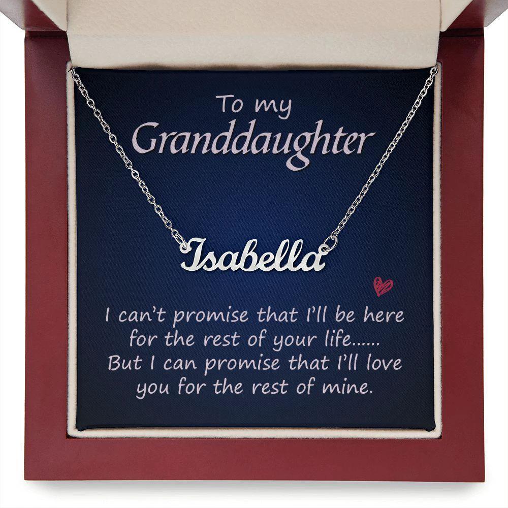 To My Granddaughter Personalized Name Necklace