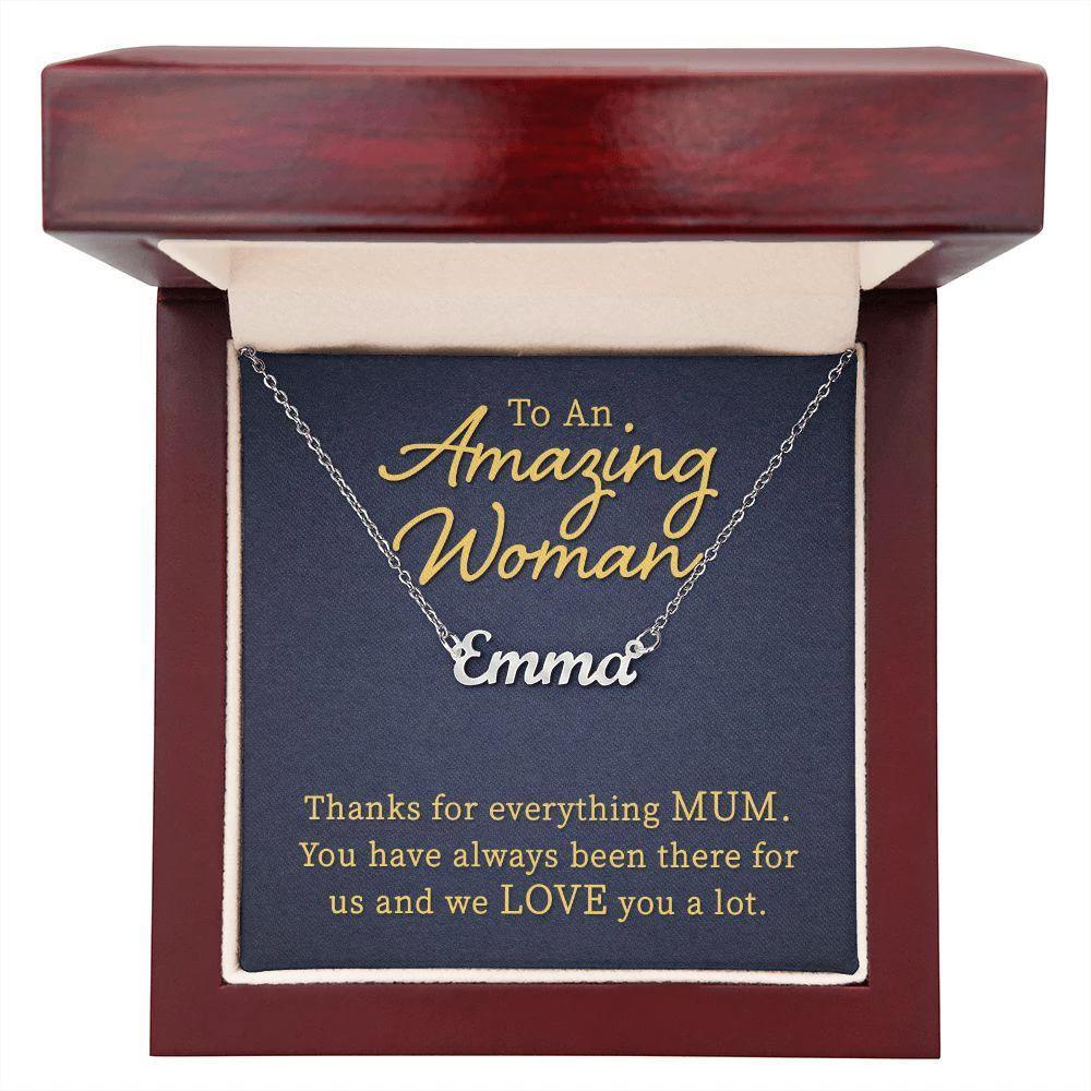 To An Amazing Mum Personalized Name Necklace