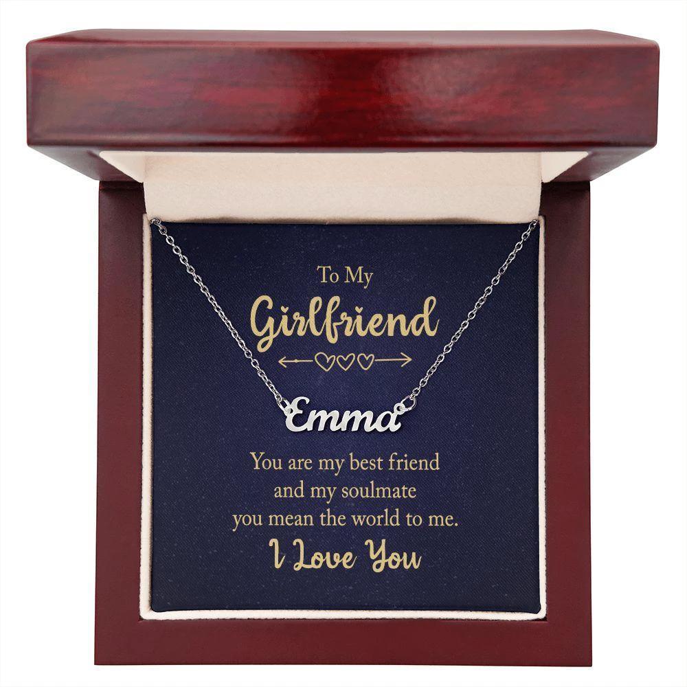 To My Girlfriend - You Are My Best Friend - Personalized Name Necklace