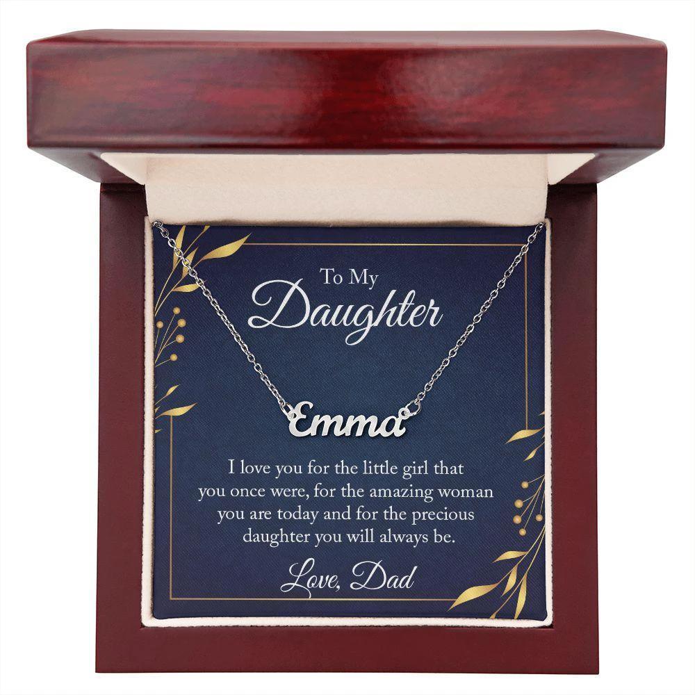 Daughter Gift Personalized Name Necklace