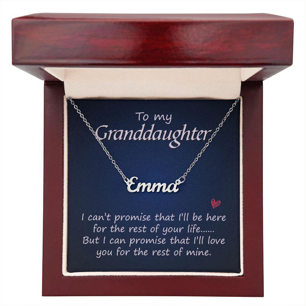 To My Granddaughter Personalized Name Necklace