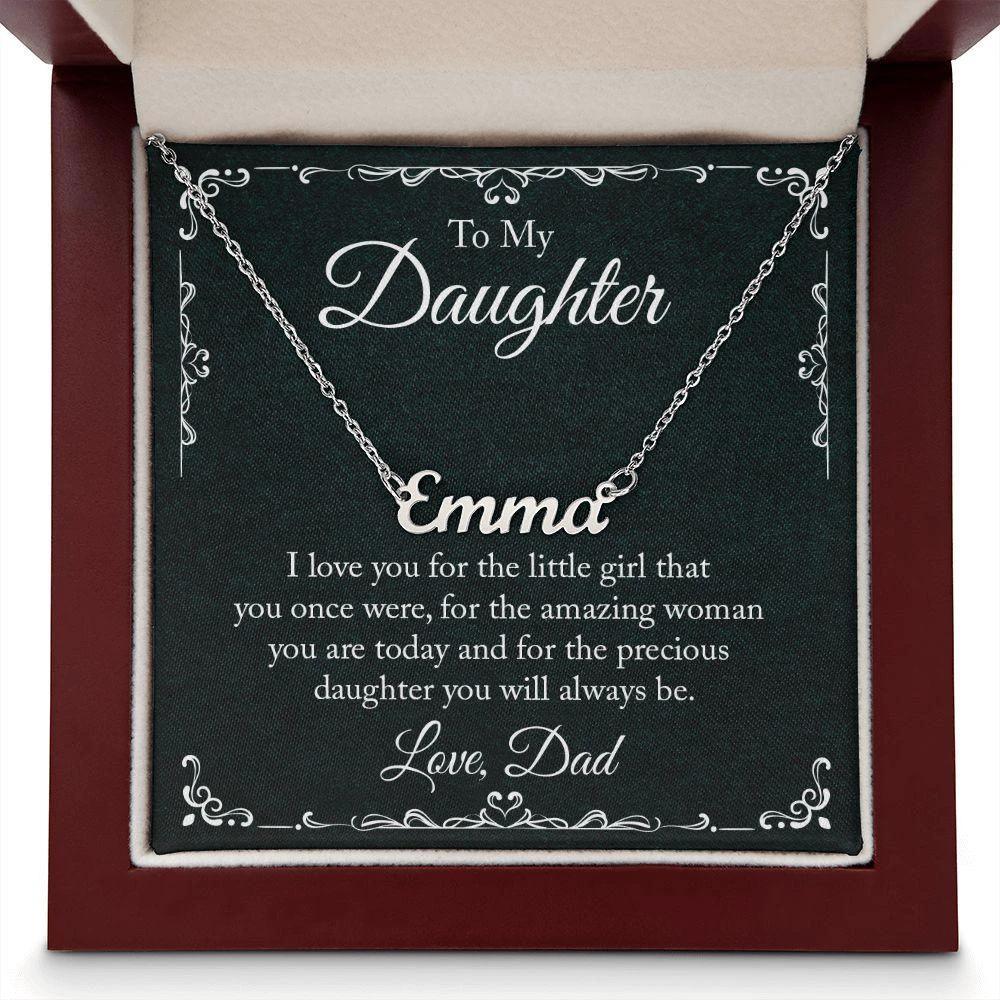 Gift for Daughter from Dad Personalized Name Necklace