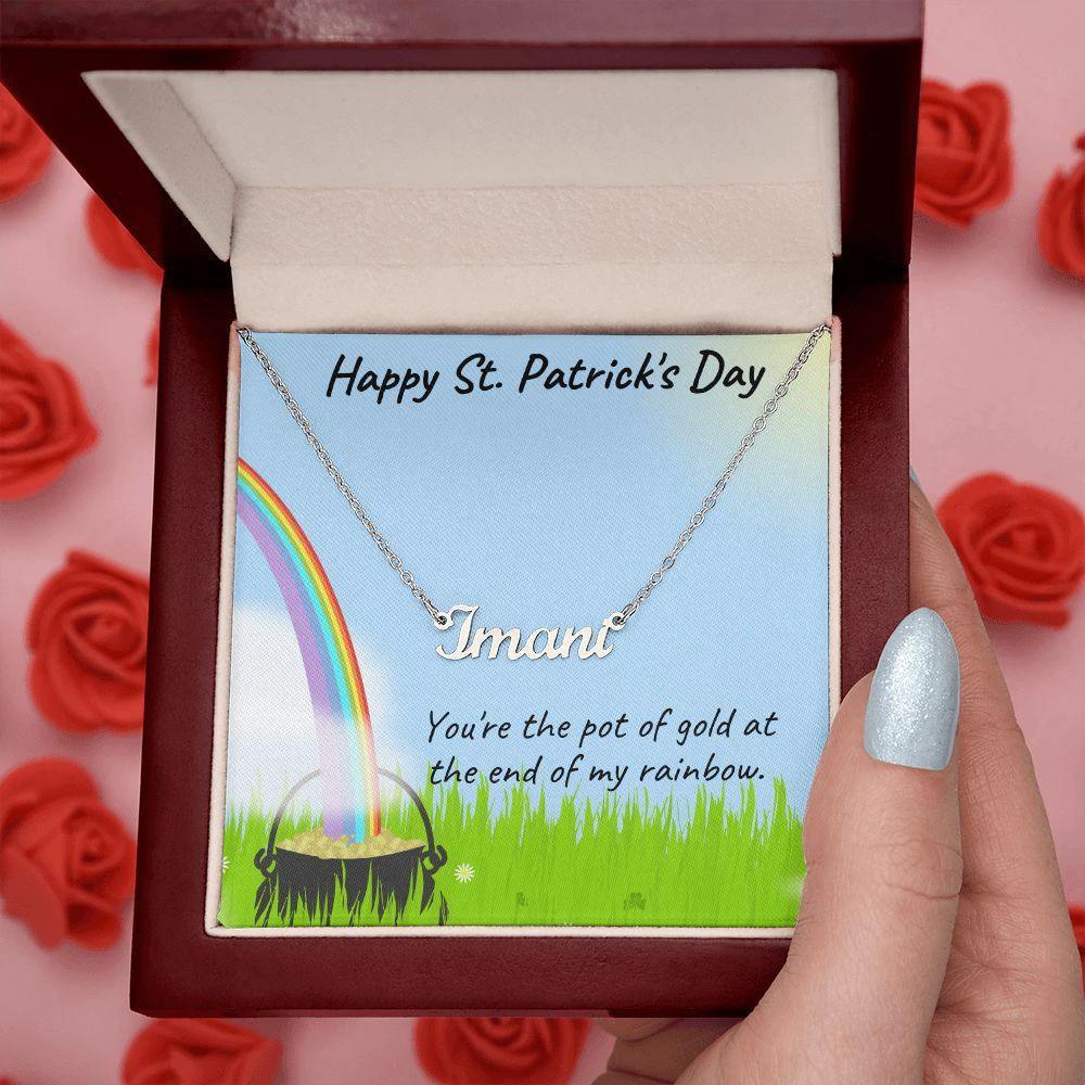 Gift for St. Patrick's Day Personalized Name Necklace