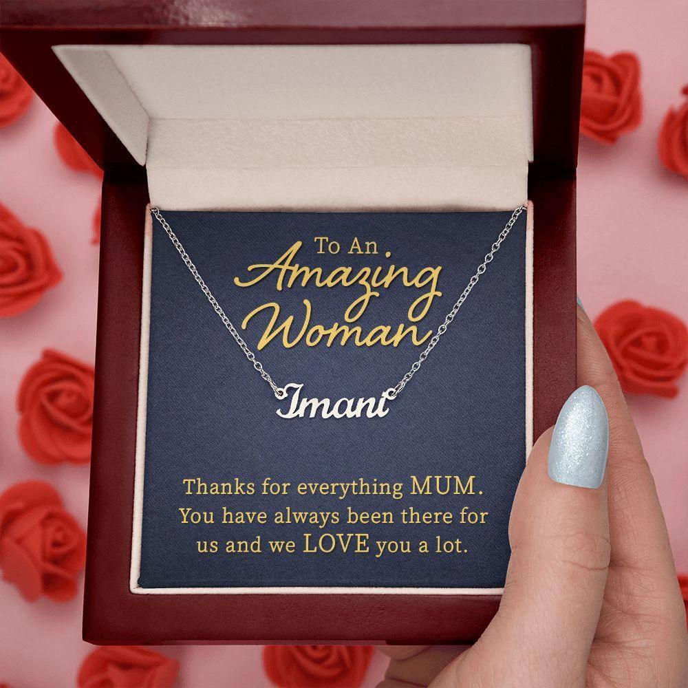 To An Amazing Mum Personalized Name Necklace