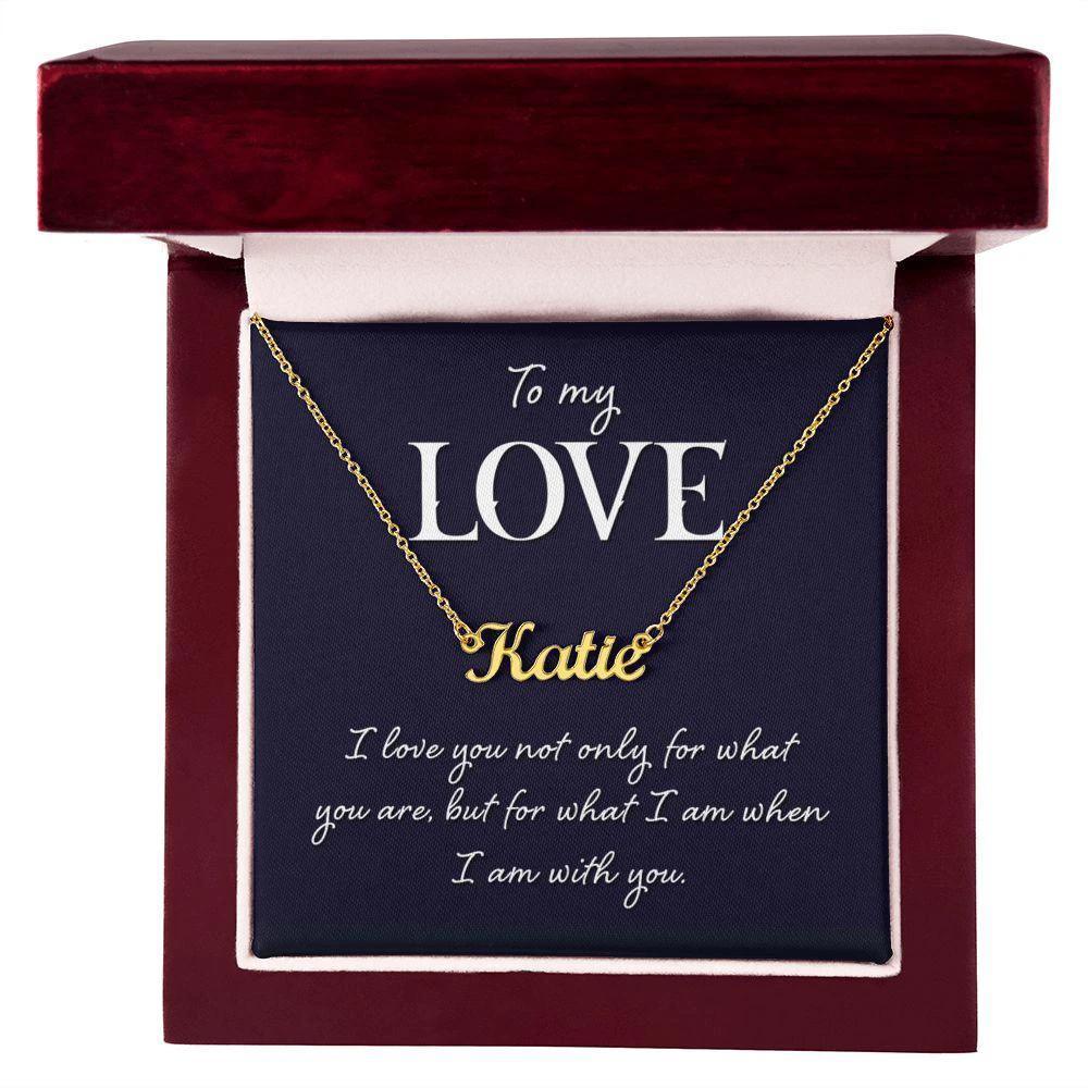 To My Love Personalized Name Necklace