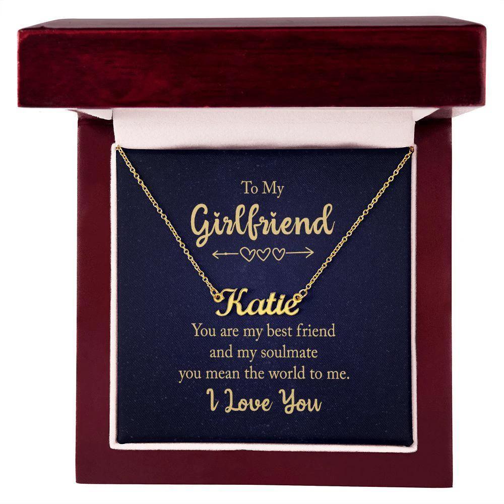 To My Girlfriend - You Are My Best Friend - Personalized Name Necklace