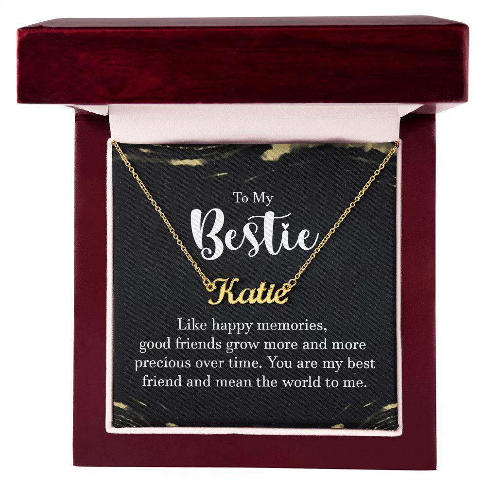 To My Bestie - Happy Memories Personalized Name Necklace