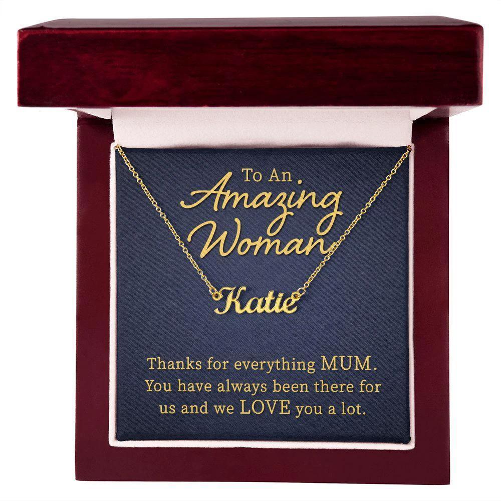 To An Amazing Mum Personalized Name Necklace