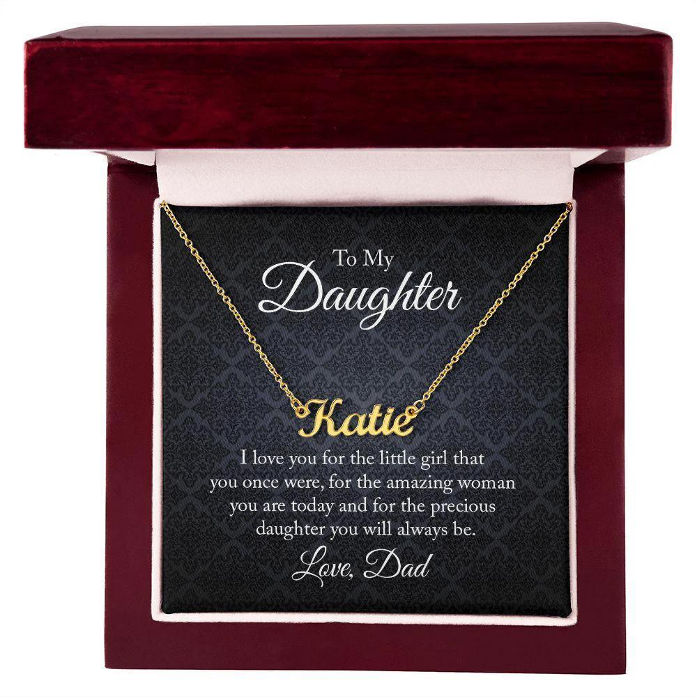 To My Daughter Personalized Name Necklace