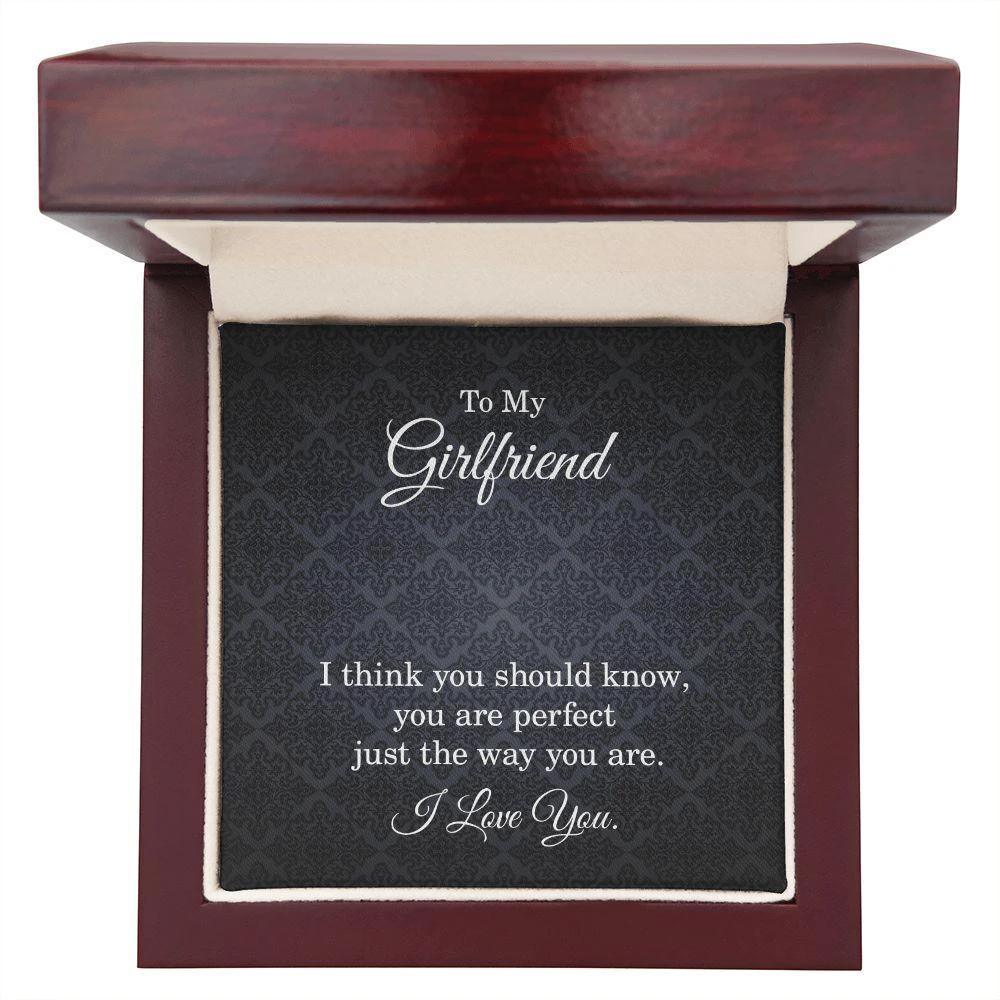 Girlfriend Gift Personalized Name Necklace You are Perfect Just the Way You Are