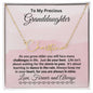 To My Precious Granddaughter Dance in the Rain Personalized Script Name Necklace - Mallard Moon Gift Shop