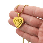 Namaste Engraved Heart Necklace