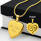 Namaste Engraved Heart Necklace