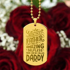 Gift for Dad - Personalized Engraved Dog Tag Necklace