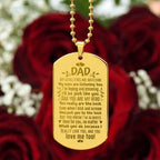 Gift For Dad - You Are My Hero - Engraved Dog Tag Necklace