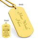 Gift for Dad - My Favorite People Call Me PAPA Engraved Dog Tag Necklace - Mallard Moon Gift Shop