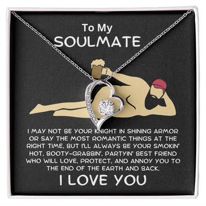 Gift for Soulmate Smoking Hot Lover Heart Pendant Necklace - Mallard Moon Gift Shop