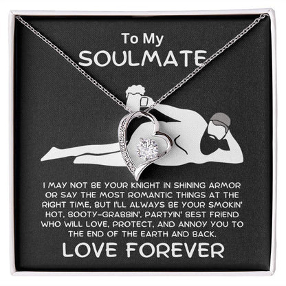 To My Soulmate - Love Forever - Dazzling Heart Pendant Necklace - Mallard Moon Gift Shop