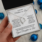 To the Best Mother-in-law from Daughter-in-law Forever Love Heart Pendant Necklace