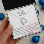 To My Wife - Hold You in my Arms - Forever Love Heart Pendant Necklace