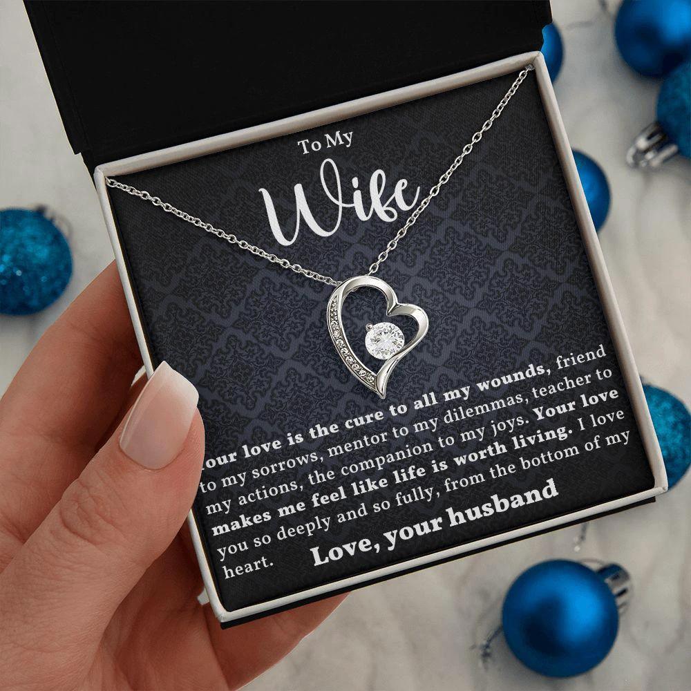 Gift for Wife - Bottom of my Heart - Forever Love Heart Pendant Necklace