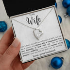 To My Wife - Woman of My Dreams - Forever Love Heart Pendant Necklace