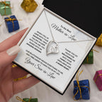 To Best Mother-in-Law from Son-in-Law Personalized Heart Necklace