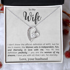 To My Wife - Woman of My Dreams - Forever Love Heart Pendant Necklace