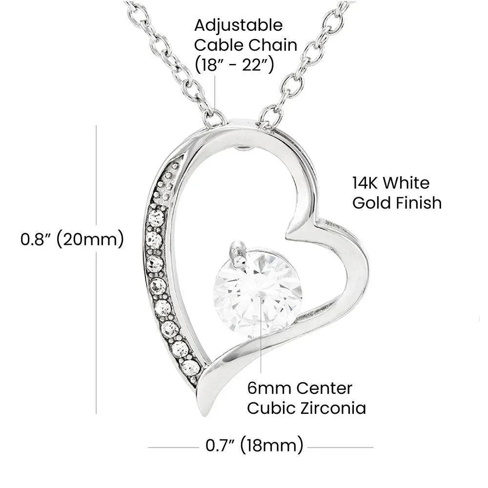To Best Mother-in-Law from Son-in-Law Personalized Heart Necklace
