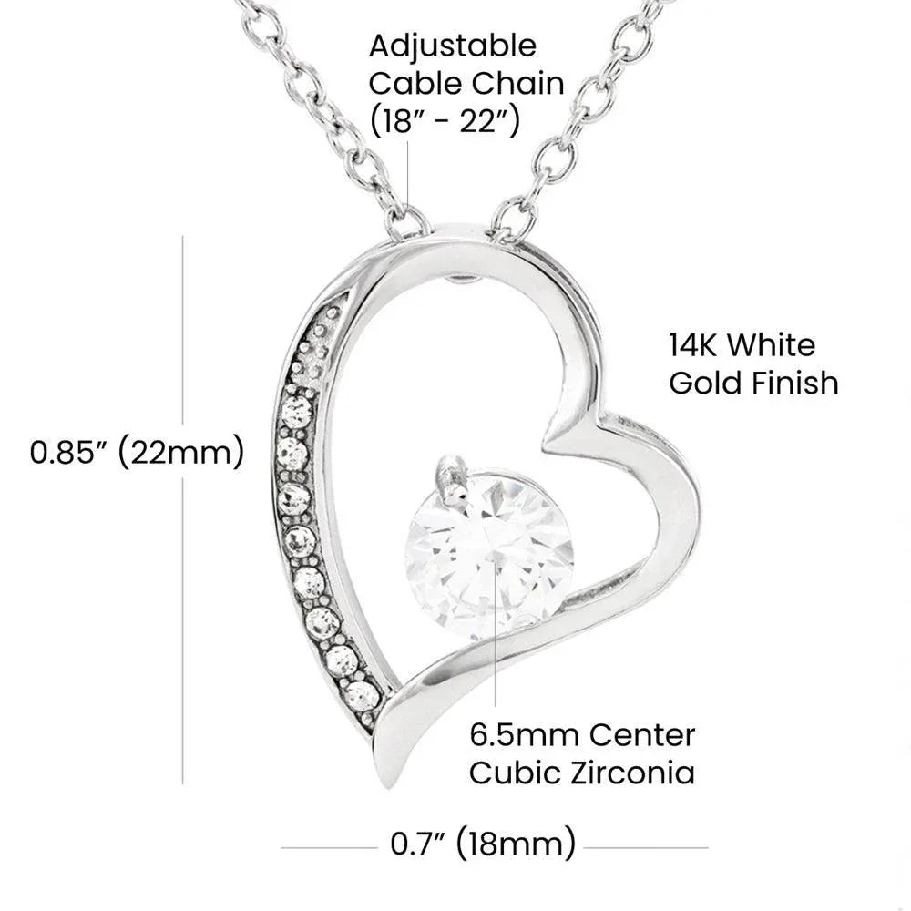 Mother-in-law Gift from Son-in-law Forever Love Heart Pendant Necklace