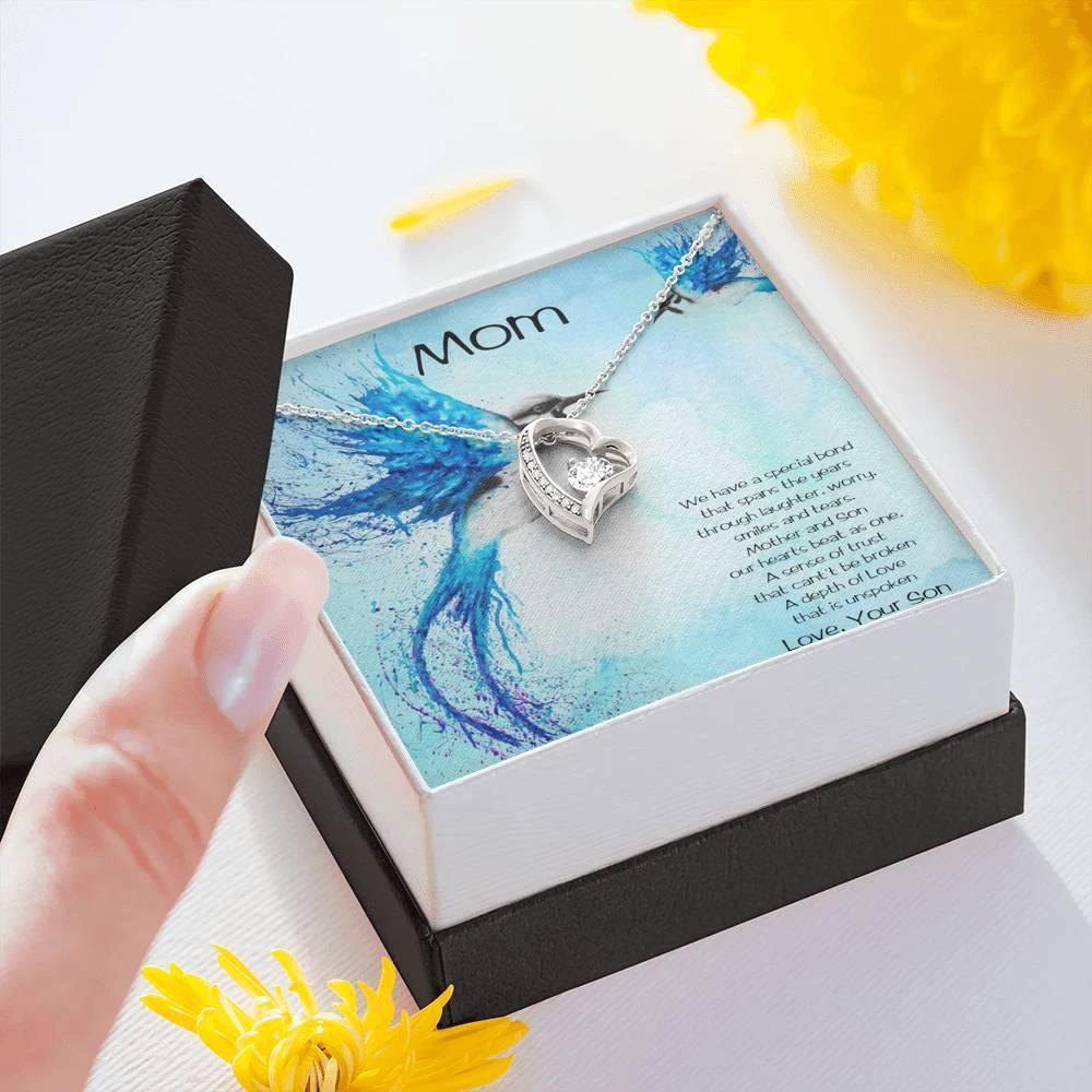 Gift for Mother From Son Forever Love Heart Pendant Necklace