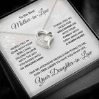 To the Best Mother-in-law from Daughter-in-law Forever Love Heart Pendant Necklace