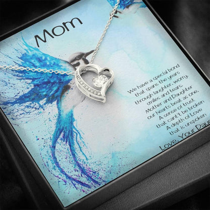 Gift for Mother From Daughter Forever Love Heart Pendant Necklace - Mallard Moon Gift Shop