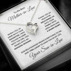 Mother-in-law Gift from Son-in-law Forever Love Heart Pendant Necklace
