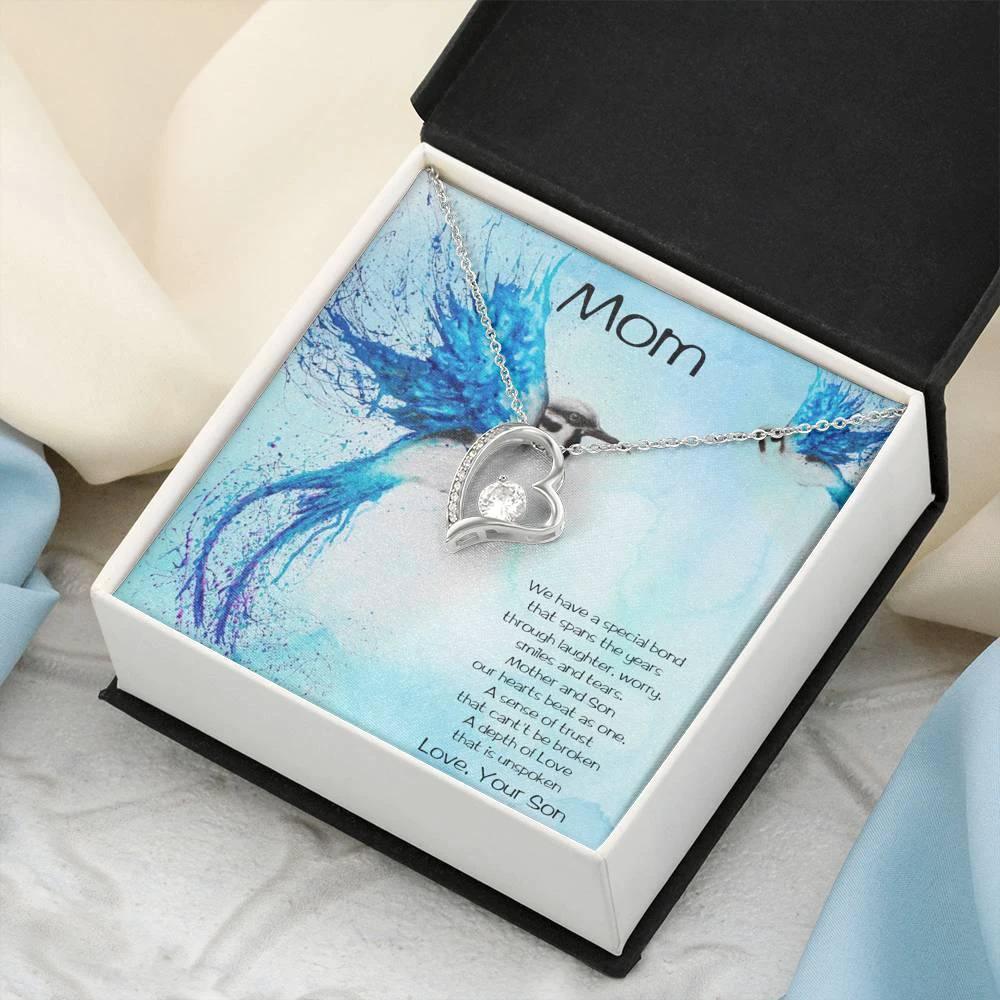 Gift for Mother From Son Forever Love Heart Pendant Necklace